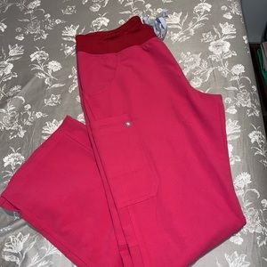 Figs Hot Pink Kade scrub pants. Cargo pockets. Large TALL. NWOT.